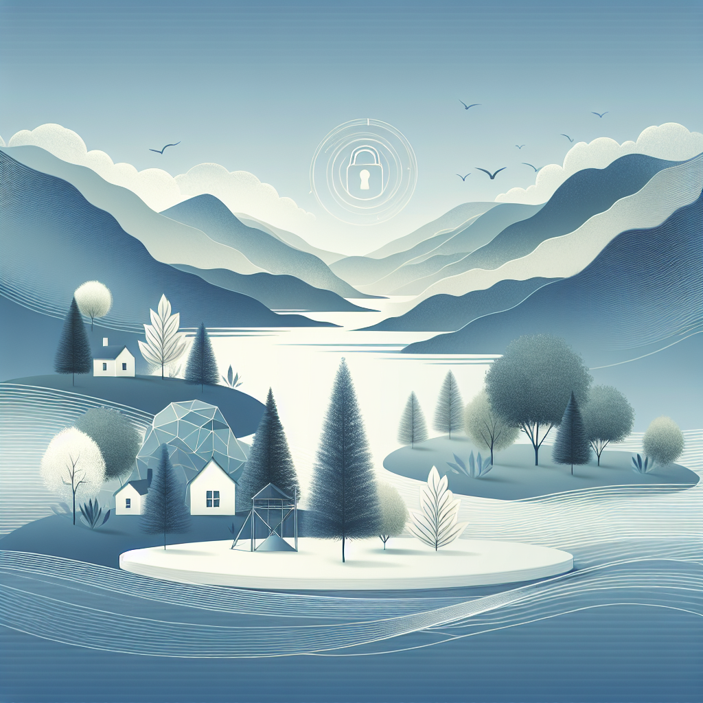 A serene landscape representing privacy and security